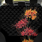 Red And Yellow Japanese Amaryllis Print Pet Car Back Seat Cover