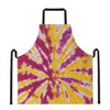 Red And Yellow Spider Tie Dye Print Apron