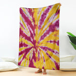 Red And Yellow Spider Tie Dye Print Blanket