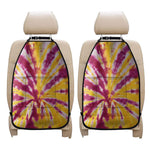 Red And Yellow Spider Tie Dye Print Car Seat Organizers