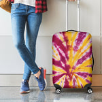 Red And Yellow Spider Tie Dye Print Luggage Cover