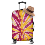 Red And Yellow Spider Tie Dye Print Luggage Cover