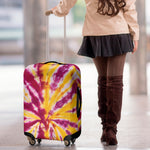 Red And Yellow Spider Tie Dye Print Luggage Cover