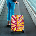 Red And Yellow Spider Tie Dye Print Luggage Cover