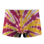 Red And Yellow Spider Tie Dye Print Men's Boxer Briefs
