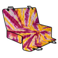 Red And Yellow Spider Tie Dye Print Pet Car Back Seat Cover