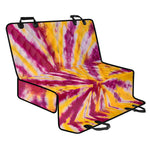 Red And Yellow Spider Tie Dye Print Pet Car Back Seat Cover