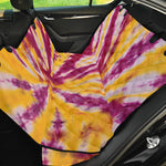 Red And Yellow Spider Tie Dye Print Pet Car Back Seat Cover