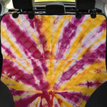 Red And Yellow Spider Tie Dye Print Pet Car Back Seat Cover