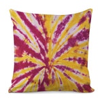 Red And Yellow Spider Tie Dye Print Pillow Cover
