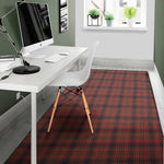 Red And Yellow Tartan Pattern Print Area Rug