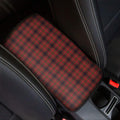 Red And Yellow Tartan Pattern Print Car Center Console Cover