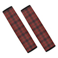 Red And Yellow Tartan Pattern Print Car Seat Belt Covers
