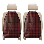Red And Yellow Tartan Pattern Print Car Seat Organizers
