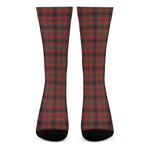 Red And Yellow Tartan Pattern Print Crew Socks