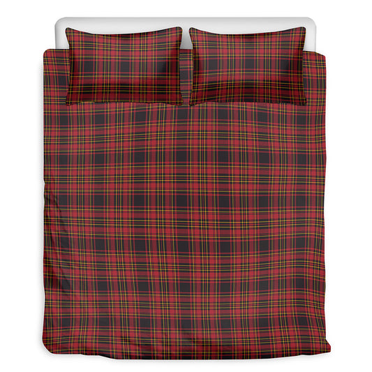 Red And Yellow Tartan Pattern Print Duvet Cover Bedding Set