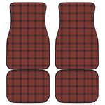 Red And Yellow Tartan Pattern Print Front and Back Car Floor Mats