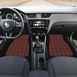Red And Yellow Tartan Pattern Print Front and Back Car Floor Mats