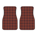 Red And Yellow Tartan Pattern Print Front Car Floor Mats