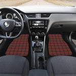 Red And Yellow Tartan Pattern Print Front Car Floor Mats