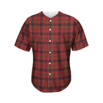Red And Yellow Tartan Pattern Print Men's Baseball Jersey