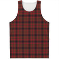 Red And Yellow Tartan Pattern Print Men's Tank Top