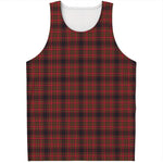 Red And Yellow Tartan Pattern Print Men's Tank Top