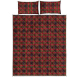 Red And Yellow Tartan Pattern Print Quilt Bed Set