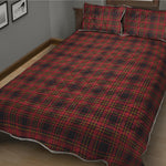 Red And Yellow Tartan Pattern Print Quilt Bed Set