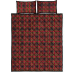 Red And Yellow Tartan Pattern Print Quilt Bed Set