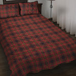 Red And Yellow Tartan Pattern Print Quilt Bed Set