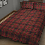 Red And Yellow Tartan Pattern Print Quilt Bed Set