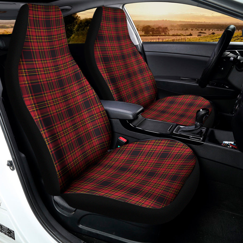 Red And Yellow Tartan Pattern Print Universal Fit Car Seat Covers