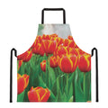 Red And Yellow Tulip Print Apron