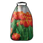 Red And Yellow Tulip Print Car Seat Organizers