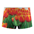 Red And Yellow Tulip Print Men's Boxer Briefs