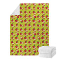 Red Apple Fruit Pattern Print Blanket