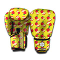 Red Apple Fruit Pattern Print Boxing Gloves