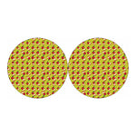 Red Apple Fruit Pattern Print Car Coasters