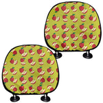 Red Apple Fruit Pattern Print Car Headrest Covers