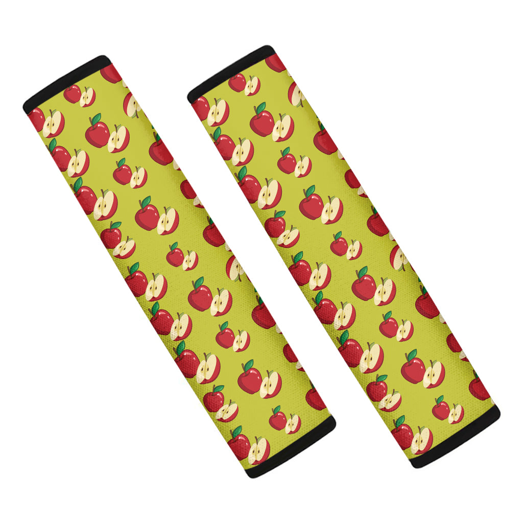 Red Apple Fruit Pattern Print Car Seat Belt Covers