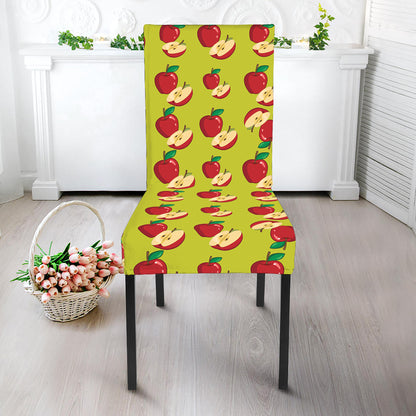 Red Apple Fruit Pattern Print Dining Chair Slipcover