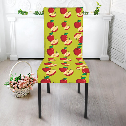 Red Apple Fruit Pattern Print Dining Chair Slipcover