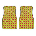 Red Apple Fruit Pattern Print Front Car Floor Mats