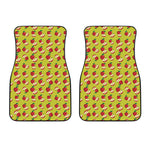 Red Apple Fruit Pattern Print Front Car Floor Mats