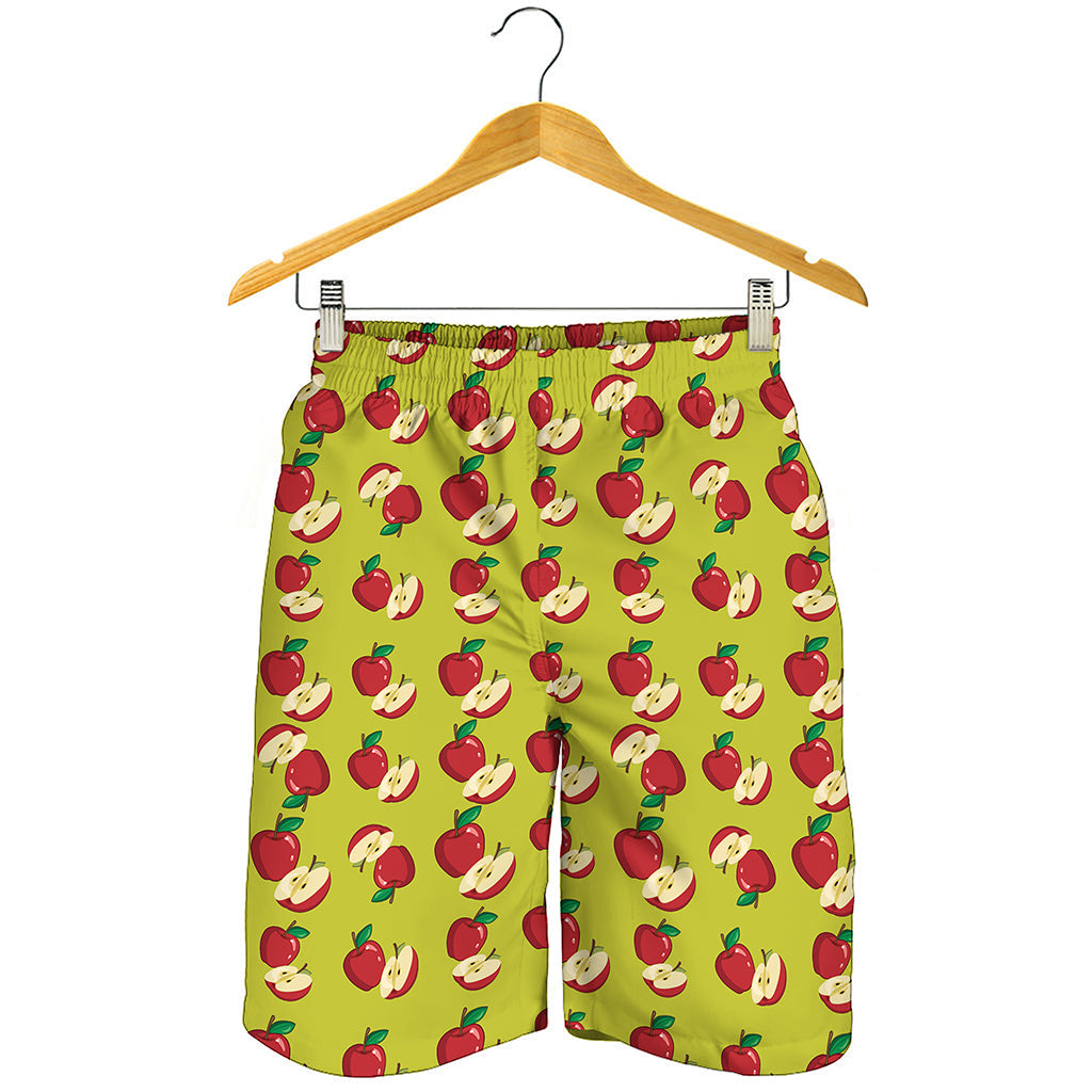 Red Apple Fruit Pattern Print Men's Shorts