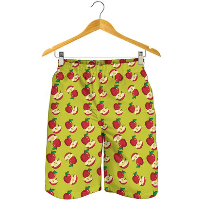 Red Apple Fruit Pattern Print Men's Shorts