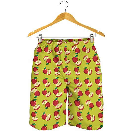 Red Apple Fruit Pattern Print Men's Shorts