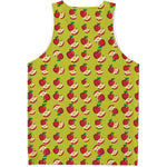 Red Apple Fruit Pattern Print Men's Tank Top