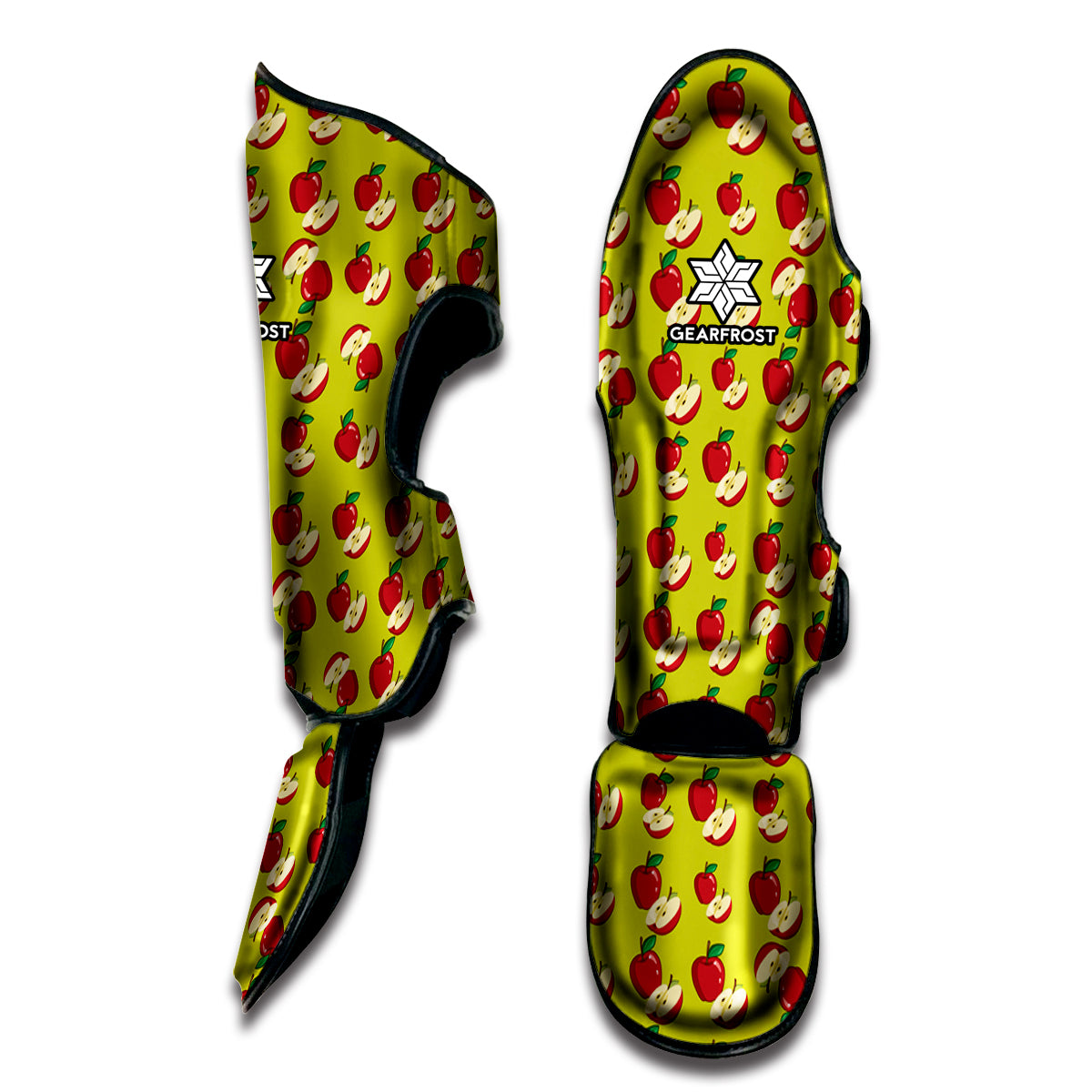 Red Apple Fruit Pattern Print Muay Thai Shin Guard